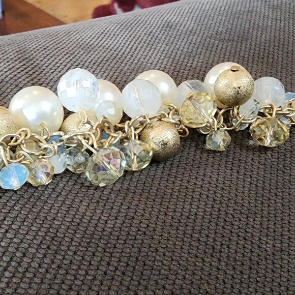 Etsy Vintage Gold Tone Beaded Cha Cha Style Bracelet - Picture 11 of 13